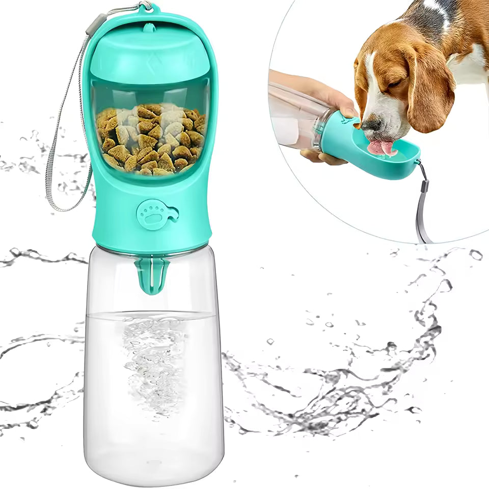 2-in-1 Portable Dog Water & Food Bottle