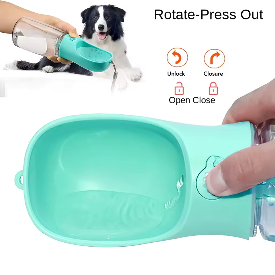2-in-1 Portable Dog Water & Food Bottle