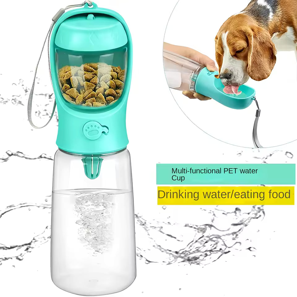 2-in-1 Portable Dog Water & Food Bottle